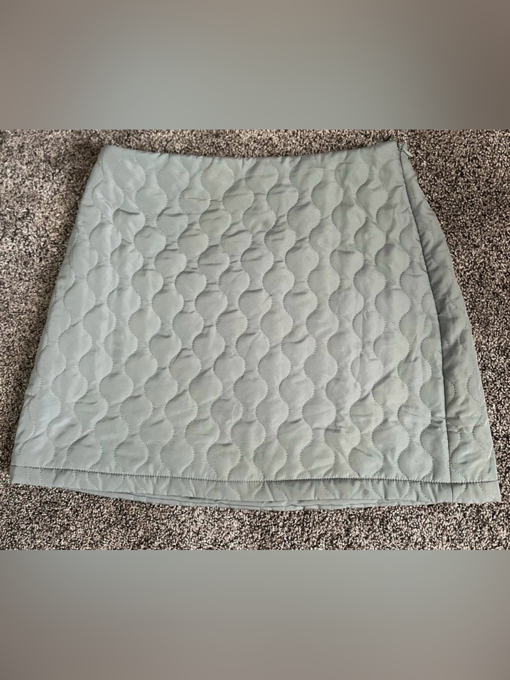Elegant Quilted Green Skirt Size Medium 0320